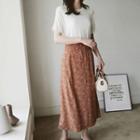 A-line Patterned Maxi Skirt