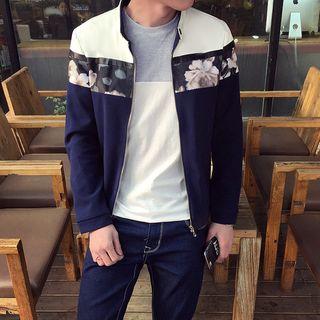 Floral Print Colour Block Jacket