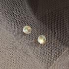 Faux Crystal Stud Earring 1 Pair - As Shown In Figure - One Size