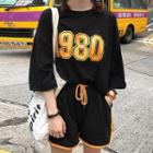 Set: Elbow-sleeve Numbering Top + Shorts