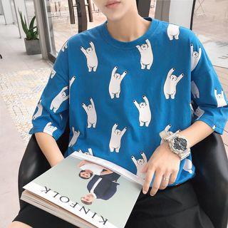 Bear Printed Short-sleeve T-shirt
