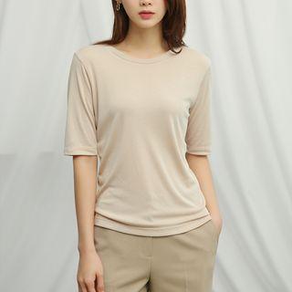 Round-neck Silky T-shirt