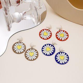 Flower Acrylic Disc Earring