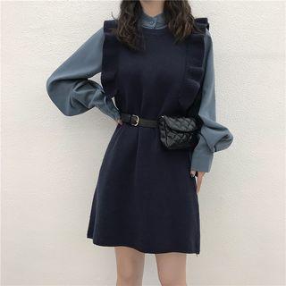 Plain Shirt / Sleeveless Knit Dress