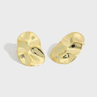 Textured Sterling Silver Earring
