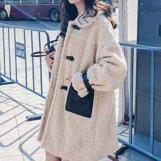 Pocket Detail Fleece Coat