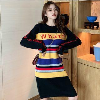 Drop-shoulder Sweater Dress
