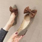 Bow Fabric Pointed Flats
