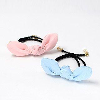 Bow Faux Pearl Hair Tie