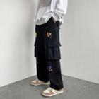 Print Straight-leg Cargo Sweatpants