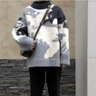 Printed Sweater Sky Blue - One Size