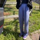 Checkerboard Sweatpants Check - Purple - One Size