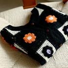Flower Crochet Crop Cardigan