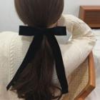 Velvet Ribbon Hair Tie Black - One Size