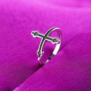 Cross Ring 022 - Ring - Silver - One Size
