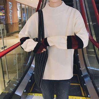 Color Panel Knit Sweater