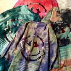 Smiley Face Tie-dye Print T-shirt