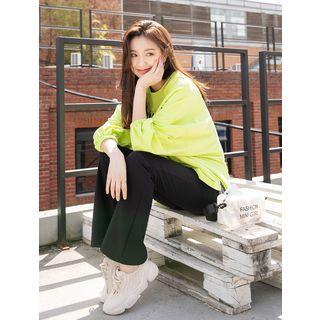 Plus Size Elasticized-sleeve Printed T-shirt