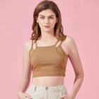 Eco-friendly Mock Two-piece Cropped Camisole Top