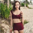 Ruffle Trim Tankini