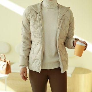 Knit-hood Quilting Jacket