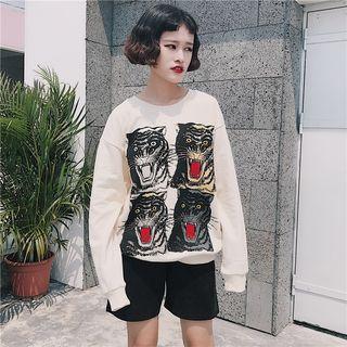Printed Pullover Almond - One Size