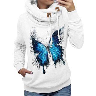 Butterfly-print Hoodie