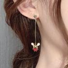 Mouse Drop Ear Stud 1 Pair - Red - One Size