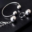 Stainless Steel Bead Open Ring