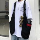 Applique Canvas Crossbody Bag Black - One Size