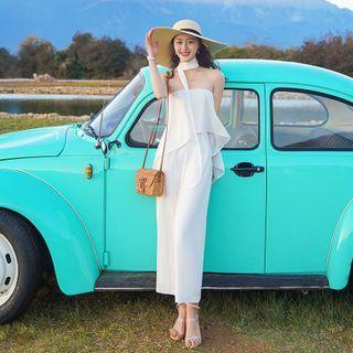 Choker-neck Strapless Jumpsuit