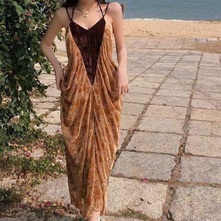 Strappy Velvet Bodycon Dress