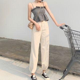 Sleeveless Plain Camisole Top / Plain Pants