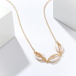 Alloy Shell Pendant Choker Gold - One Size