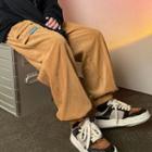 Straight Leg Corduroy Fleece Lined Pants