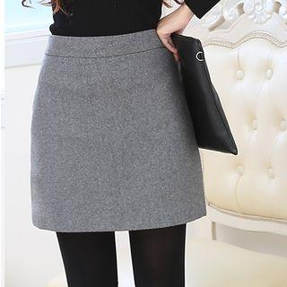 Woolen A Line Skirt