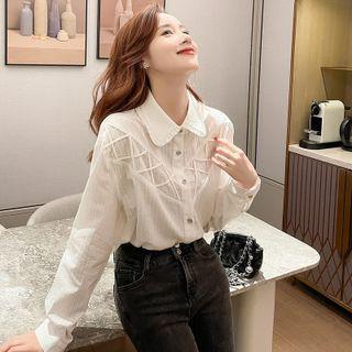 Long Sleeve Cross Strap Detail Shirt