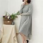Dip-back Long T-shirt Dress
