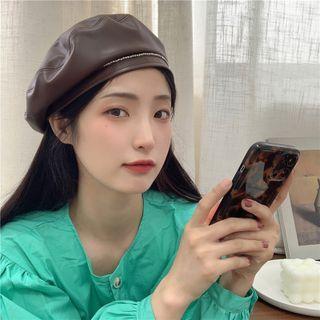 Rhinestone Applique Beret Hat