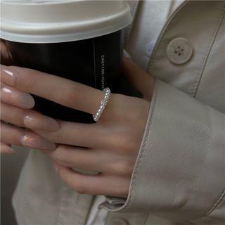 Flower Faux Pearl Ring 1 Pc - White - One Size