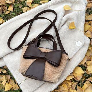 Bow Fluffy Crossbody Bag