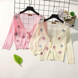 Embroidered Sequined Cardigan