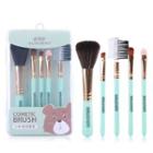 Set Of 5: Makeup Brush Green - One Size