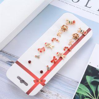 Set Of 8 Pairs: Christmas Earring