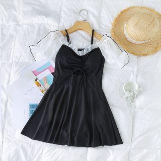 Half Sleeve One Piece Swimdress