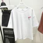 Flamingo Print Short Sleeve T-shirt