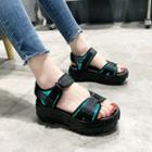 Adhesive Strap Chunky Sandals