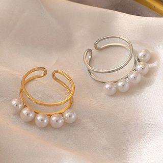 Faux Pearl Layered Ring
