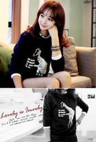 Round-neck Printed Pullover