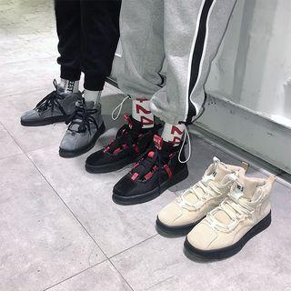 Lace-up Color Block Sneakers